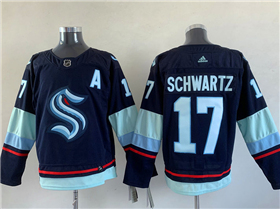 Seattle Kraken #17 Jaden Schwartz Navy Jersey