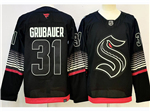 Seattle Kraken #31 Philipp Grubauer Third Black Jersey