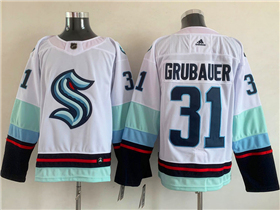 Seattle Kraken #31 Philipp Grubauer White Jersey