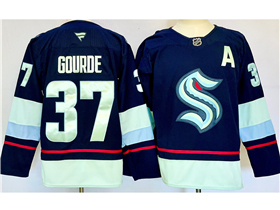 Seattle Kraken #37 Yanni Gourde 2024 Navy Jersey