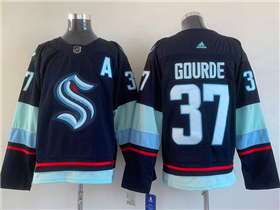 Seattle Kraken #37 Yanni Gourde Navy Jersey