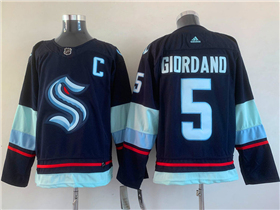 Seattle Kraken #5 Mark Giordano Navy Jersey