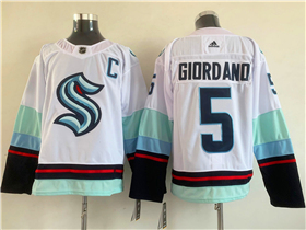 Seattle Kraken #5 Mark Giordano White Jersey