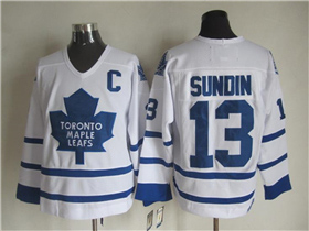 Toronto Maple Leafs #13 Mats Sundin CCM Vintage White Jersey