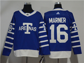Toronto Maple Leafs #16 Mitchell Marner Blue 1918 Arenas Throwback Jersey