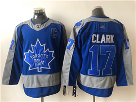 Toronto Maple Leafs #17 Wendel Clark Blue 2020/21 Reverse Retro Jersey