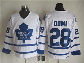 Toronto Maple Leafs #28 Tie Domi CCM Vintage White Jersey