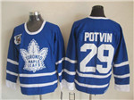 Toronto Maple Leafs #29 Félix Potvin 1991 CCM Vintage 75th Blue Jersey
