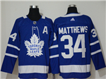 Toronto Maple Leafs #34 Auston Matthews Blue Jersey