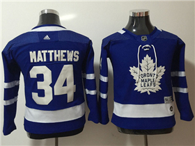 Toronto Maple Leafs #34 Auston Matthews Youth Blue Jersey
