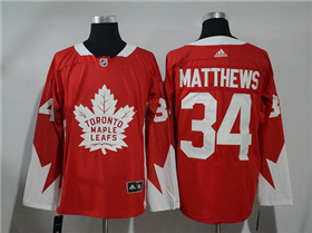 Toronto Maple Leafs #34 Auston Matthews Red Fashion Jersey