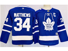 Toronto Maple Leafs #34 Auston Matthews 2024 Youth Blue Jersey