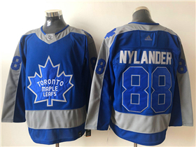 Toronto Maple Leafs #88 William Nylander Blue 2020/21 Reverse Retro Jersey