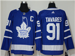 Toronto Maple Leafs #91 John Tavares Blue Jersey