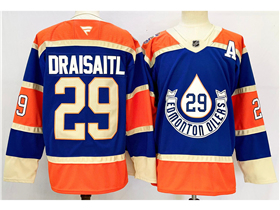 Edmonton Oilers #29 Leon Draisaitl Royal Blue Heritage Classic Jersey