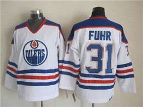 Edmonton Oilers #31 Grant Fuhr CCM Vintage White Jersey