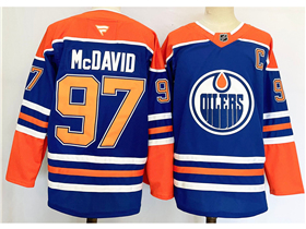 Edmonton Oilers #97 Connor McDavid 2024 Royal Blue Jersey