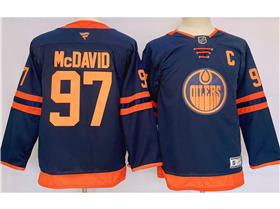 Edmonton Oilers #97 Connor McDavid 2024 Youth Alternate Navy Jersey