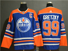Edmonton Oilers #99 Wayne Gretzky Royal Blue Jersey