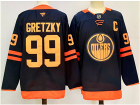 Edmonton Oilers #99 Wayne Gretzky 2024 Alternate Navy Jersey