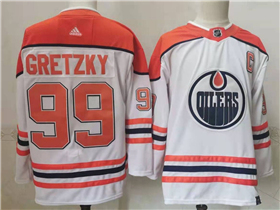 Edmonton Oilers #99 Wayne Gretzky White 2020/21 Reverse Retro Jersey