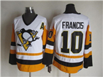 Pittsburgh Penguins #10 Ron Francis 1992 Vintage CCM White/Gold Jersey