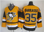 Pittsburgh Penguins #35 Tom Barrasso 1980's Vintage CCM Gold Jersey