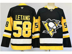 Pittsburgh Penguins #58 Kris Letang 2024 Black Jersey