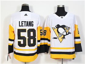 Pittsburgh Penguins #58 Kris Letang White Jersey
