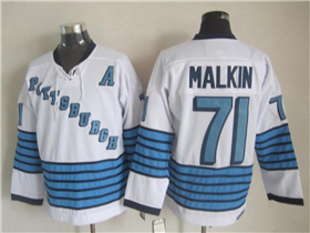 Pittsburgh Penguins #71 Evgeni Malkin 1967 Vintage CCM White Jersey