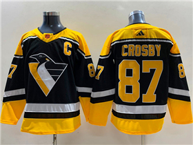 Pittsburgh Penguins #87 Sidney Crosby Black Reverse Retro 2.0 Jersey