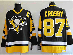 Pittsburgh Penguins #87 Sidney Crosby 1992 Vintage CCM Black/Gold Jersey