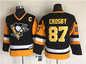 Pittsburgh Penguins #87 Sidney Crosby Youth Vintage CCM Black Jersey