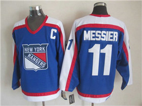 New York Rangers #11 Mark Messier 1977 CCM Throwback Blue Jersey