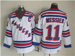 New York Rangers #11 Mark Messier CCM Vintage White Jersey