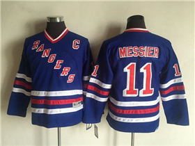 New York Rangers #11 Mark Messier Youth CCM Vintage Blue Jersey