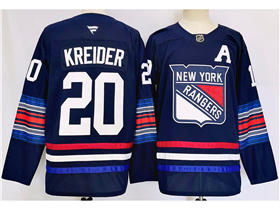 New York Rangers #20 Chris Kreider 2024 Navy Alternate Jersey