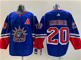 New York Rangers #20 Chris Kreider Royal Reverse Retro 2.0 Jersey