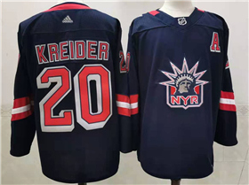 New York Rangers #20 Chris Kreider Navy 2020/21 Reverse Retro Jersey
