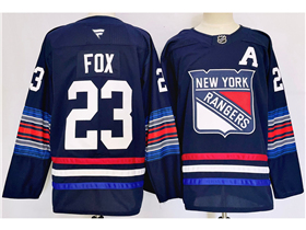 New York Rangers #23 Adam Fox 2024 Navy Alternate Jersey