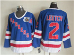 New York Rangers #2 Brian Leetch CCM 75th Blue Jersey