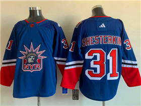 New York Rangers #31 Igor Shesterkin Royal Reverse Retro 2.0 Jersey