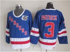 New York Rangers #3 James Patrick CCM 75th Blue Jersey