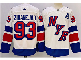 New York Rangers #93 Mika Zibanejad 2024 Stadium Series White Jersey