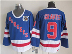 New York Rangers #9 Adam Graves CCM 75th Blue Jersey