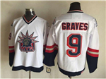 New York Rangers #9 Adam Graves 1998 CCM Liberty Logo White Jersey