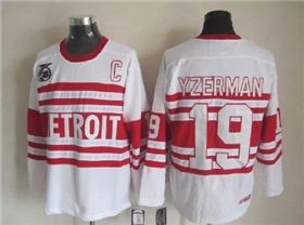 Detroit Red Wings #19 Steve Yzerman CCM Vintage 75th White Jersey