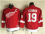 Detroit Red Wings #19 Steve Yzerman Youth CCM Vintage Red Jersey