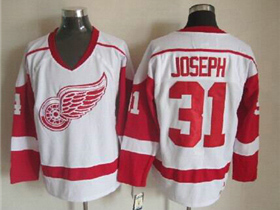 Detroit Red Wings #31 Curtis Joseph CCM Vintage White Jersey