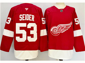 Detroit Red Wings #53 Mortiz Seider 2024 Red Jersey